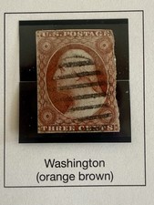George Washington 3 Cent Stamp In Used Us Stamps (19th Century