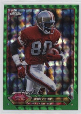 2023 Composite Topps Chrome Green Geometric Refractor 54/75 Jerry Rice HOF 1kc2