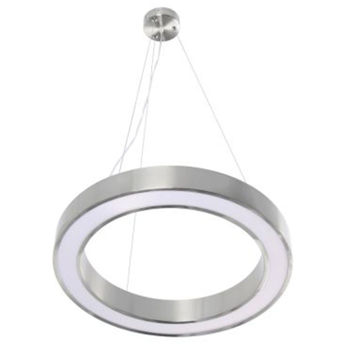 Lampe suspension design Saturn 50cm argent lustre de plafond moderne pour cuisine