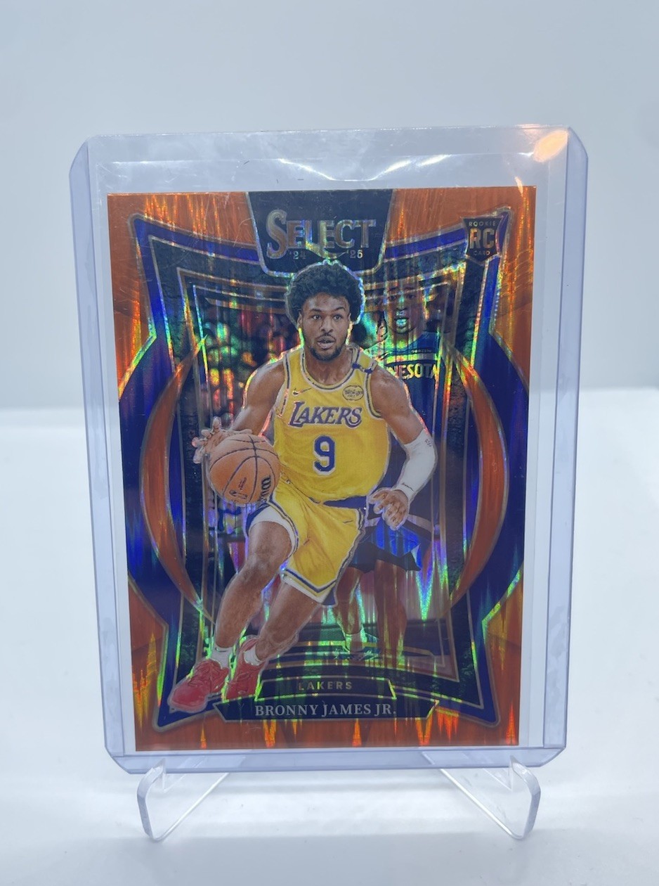 Bronny James Jr. - 2024-25 Panini Select - Orange Flash Prizm RC #90 - LA Lakers