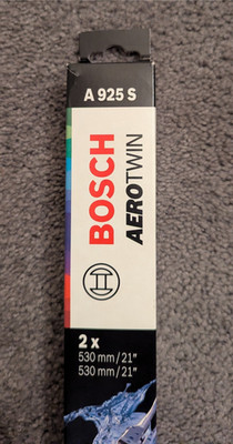New SKODA VW AeroTwin Windshield Wiper Blades PAIR 530mm 21'' A925S 2000- BOSCH