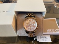 OROLOGIO MICHAEL KORS MK5735 DONNA/UOMO 2 COLORI CINTURINO QUADRANTE ARGENTO CASSA ARGENTO