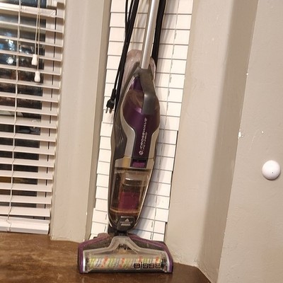BISSELL Upright Bagless Corded Vacuum Cleaner Multi Surface Purple Gray