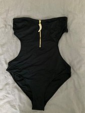 Sexy schwarzer Cut-Out  Damen Bandeau  Badean...