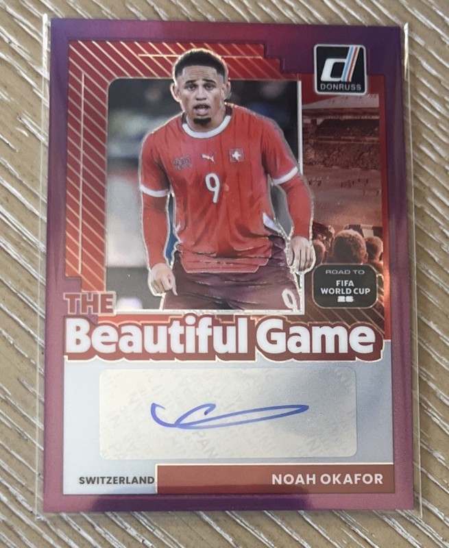 2025-26 Panini Donruss Road to FIFA World Cup Auto #BG-NO Okafor Switzerland /49