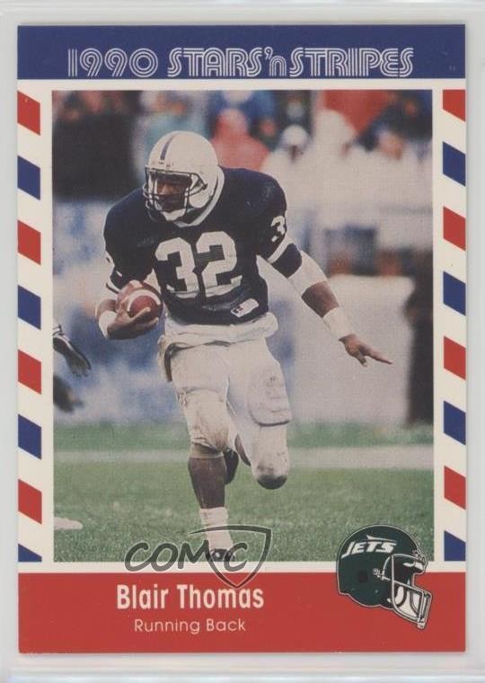 1990 Fleer Stars 'n Stripes Blair Thomas #82 Rookie RC 5q8