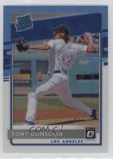 2020 Panini Donruss Optic Retail Carolina Blue & White Prizm Tony Gonsolin 0b3