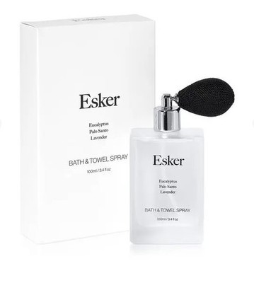 Esker Bath & Towel Spray, 3.4 oz, Brand New in box with tags
