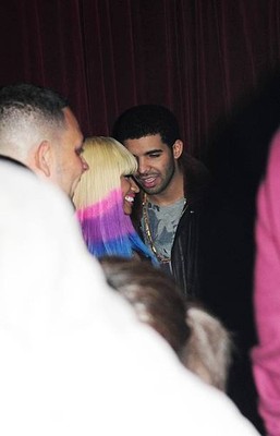 Nicki Minaj Drake sharing a private moment during Nicki Minaj's Al- Old Photo