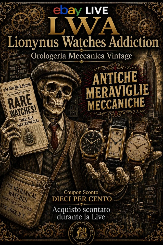 Lionynus Watches Addiction "Orologeria Meccanica Vintage" Sconti in LIVE!