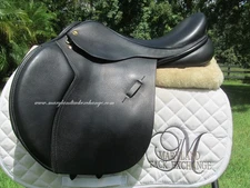 16.5" BLACK COUNTRY RICOCHET close contact jumping saddle- WOOL FLOCKED-2017!