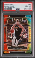 2021 PANINI SELECT TIE-DYE PRIZM #82 NIKOLA JOKIC 3/25 PSA 10