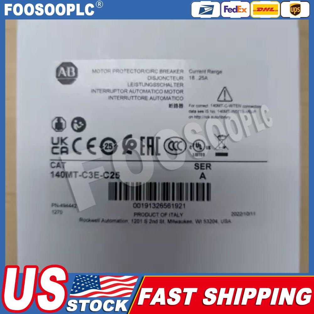 140MT-C3E-C25 AB MOTOR PROTECTION CIRCUIT BREAKER GENUINE NEW US Free Tax