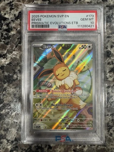 Pokémon TCG Eevee Black Star Promo #173 Prismatic Evolutions ETB SVP EN PSA 10