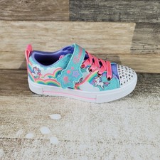 SKECHERS Twinkle Sparks - Jumpin Clouds Kids Shoes Sz 11 Turquoise Multi Sneaker