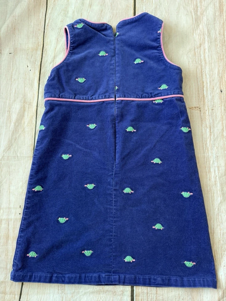 Vestido jersey Hartstrings púrpura pana talla 8 estampado tortuga bordado para niña Foto 2 de 4