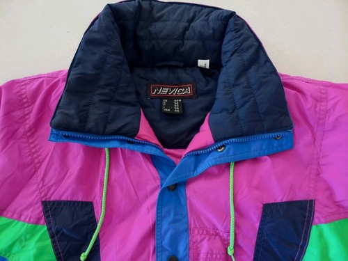NEVICA Vintage 80s 90s Colorblock Ski Snowboard Jacket Men’s Size 44 Large Recco - Picture 3 of 16