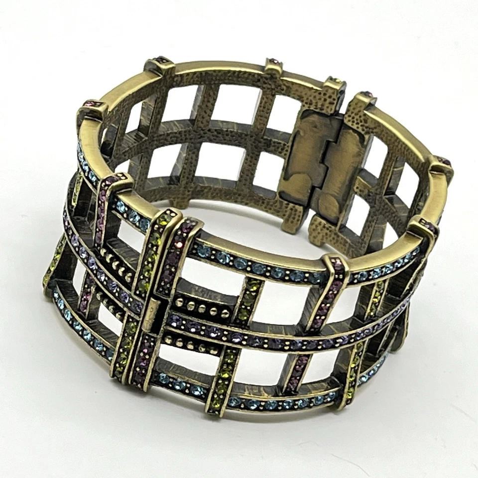 Heidi Daus 编织手链铰链手镯带盒适合 7 3/4 — 第 4/4 张图片