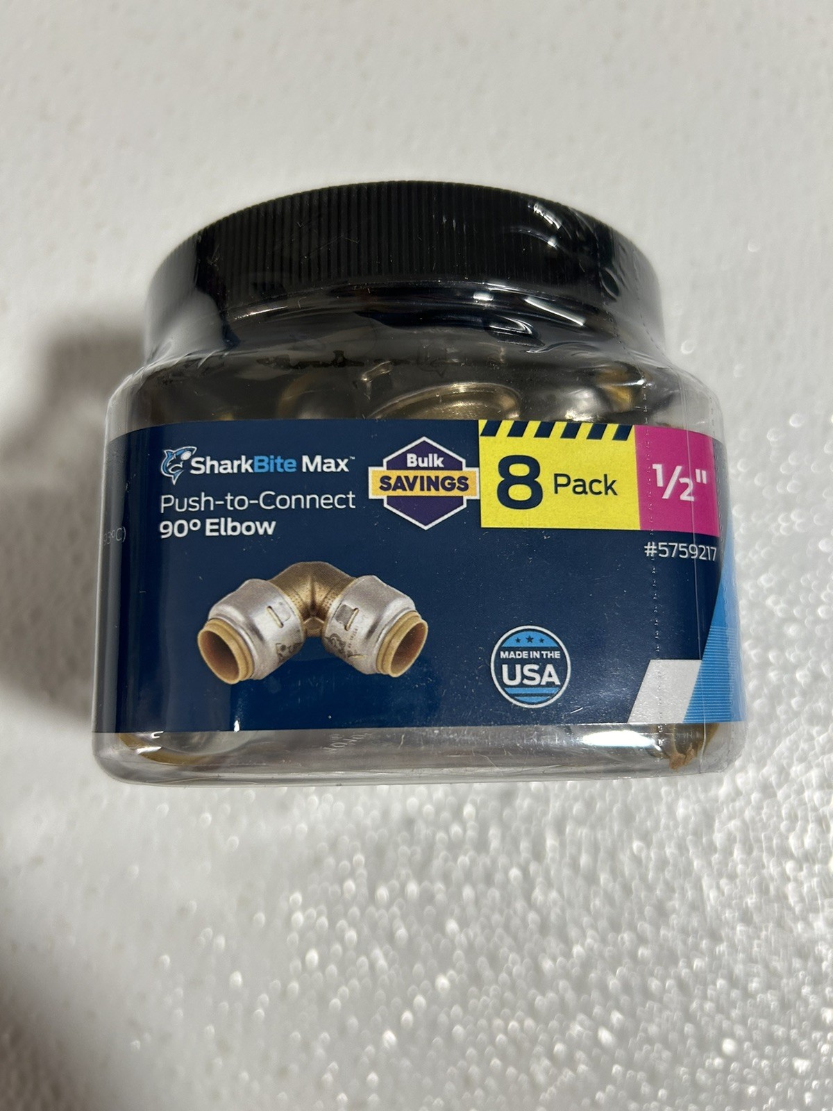 8 pack ~ Shark Bite/SharkBite MAX 1/2 inch 90° Elbows ~ Push To Connect ￼
