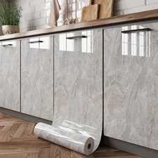 2 Rolls Marble Wall Paper Peel and Stick Countertops Contact Paper(23.6x393inch)