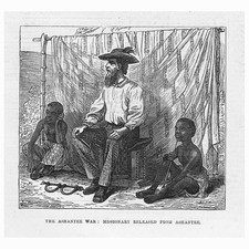 ASHANTI WAR Missionary Released from Ashanti - Antique Print 1874