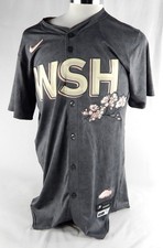 2024 Washington Nationals Jake Alu #39 Game Issued Grey Jersey City Connect 5