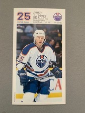 1996-97 Edmonton Oilers NHL Hockey Team Issued Postcard - Greg de Vries