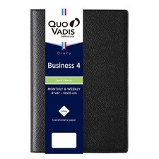 Quo Vadis Diary Business 4 Start April 2025 Monthly  Weekly A6 Qv66301bk Black