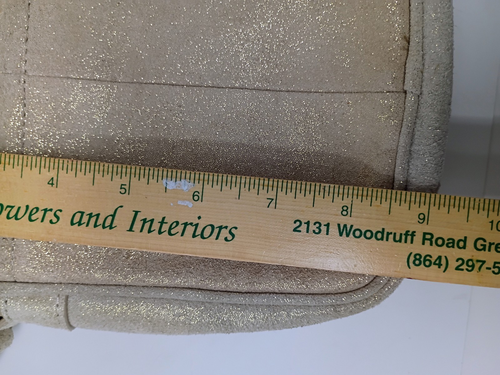 NEW American Leather Co Cleveland Leather Crossbody Stone Shimmer