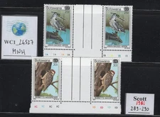 WC1_24527.BOTSWANA. Beautiful gutter pairs 1981 BIRDS set. Sc.289-290. MNH