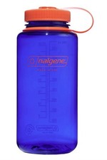 Nalgene Wide Mouth 32 oz Sustain Water Bottle Blue Orange Made In The USA