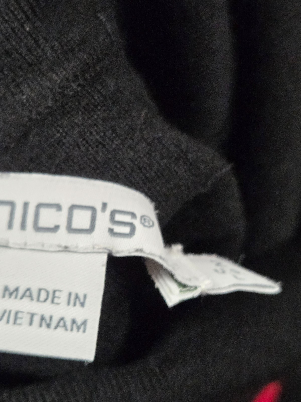 Chico's Black Red Thin Solid Mock Neck Sweater Pu… - image 3