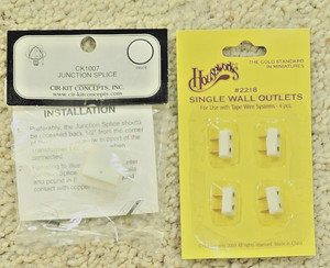 Cir-Kit Dollhouse Miniature Junction Splice & Houseworks Single Wall Outlets NEW