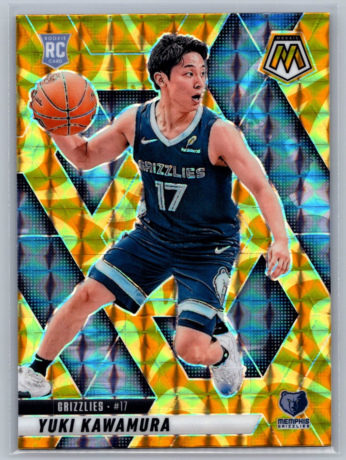 Yuki Kawamura 2024-25 Panini Mosaic Rookie Reactive Yellow #209