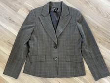 Rafaella Brown Plaid Blazer 10 Classic Heritage Academia Country Preppy Jacket