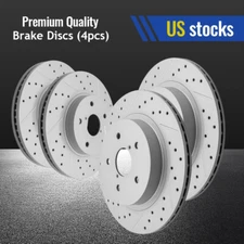 Front Rear Drilled Brake Disc Rotors for Subaru Legacy 2016 2017 2018 2019