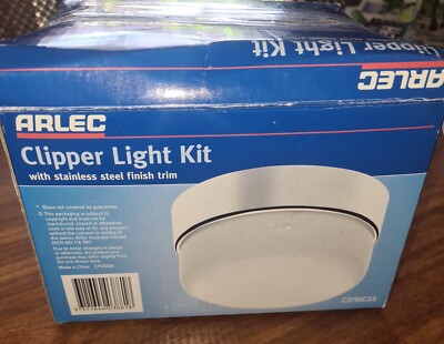 NEW Arlec Steel Clipper Ceiling Fan Light Kit Globe Max 100W 