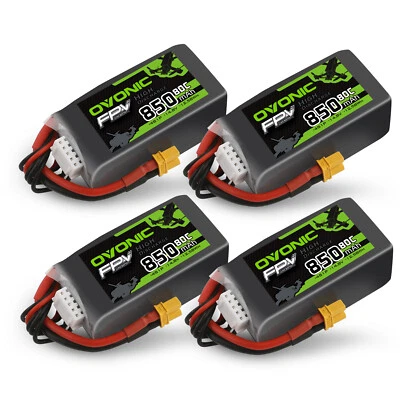 OVONIC 4X 850mAh 4S Lipo akku14.8V Mit XT30 Für FPV Drohne Quad Emax BabyHawk R PRO