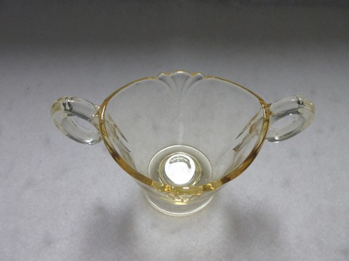 Heisey Empress (#1401) Sahara/Yellow Individual Handled Open Sugar - Picture 3 of 13
