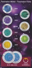 Austria 25 Euro 2003 to 2010 Niobium Fascination Colour Announcement Flyer Only
