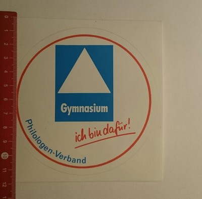 Aufkleber/Sticker: Philologen Verband Gymnasium ich bin dafür (12011745)