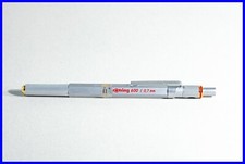 NOS 1980s Stiletto Rotring 600 FM SILVER & GO...