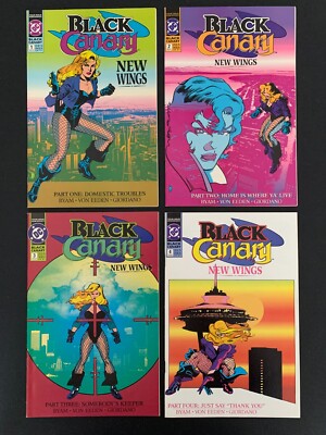 BLACK CANARY #1-4 COMPLETE (1, 2, 3, 4)! *HIGH GRADE!* (DC, 1991)  VON EEDEN