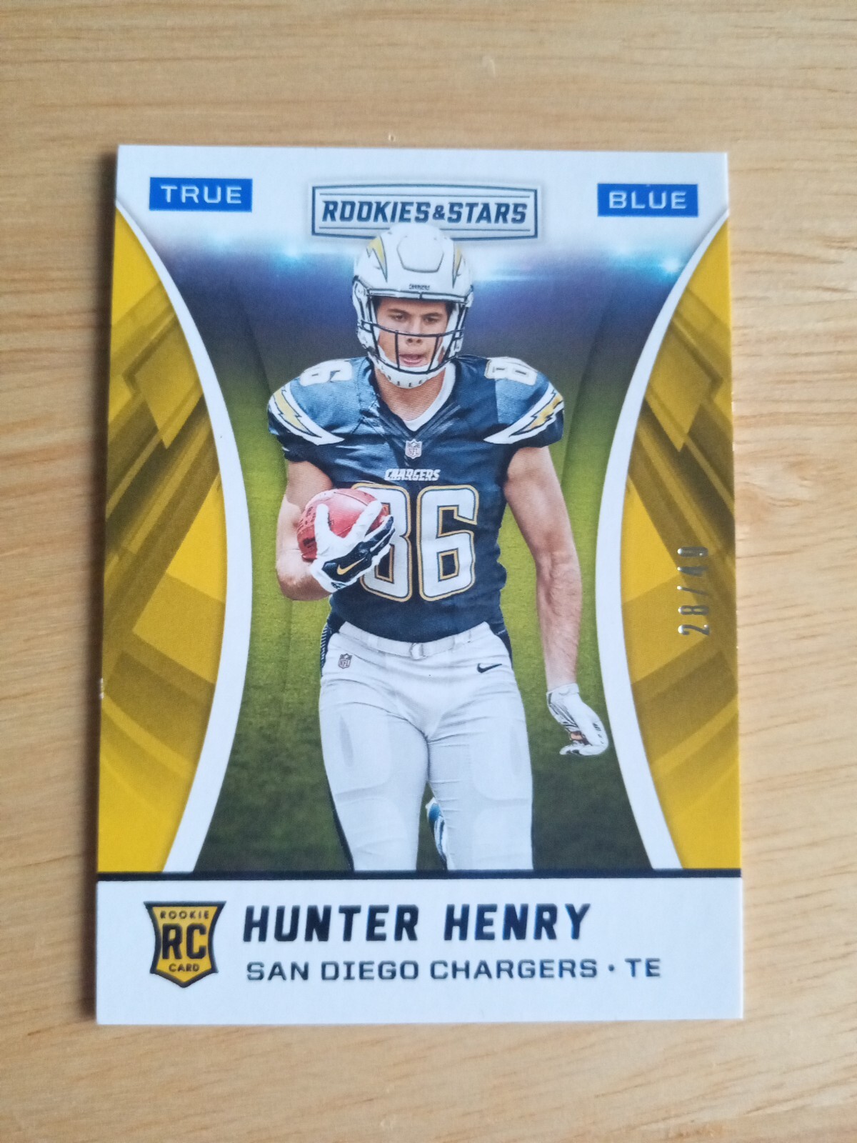 2016 Panini Rookies & Stars One Star True Blue /49 Hunter Henry #166 Rookie RC