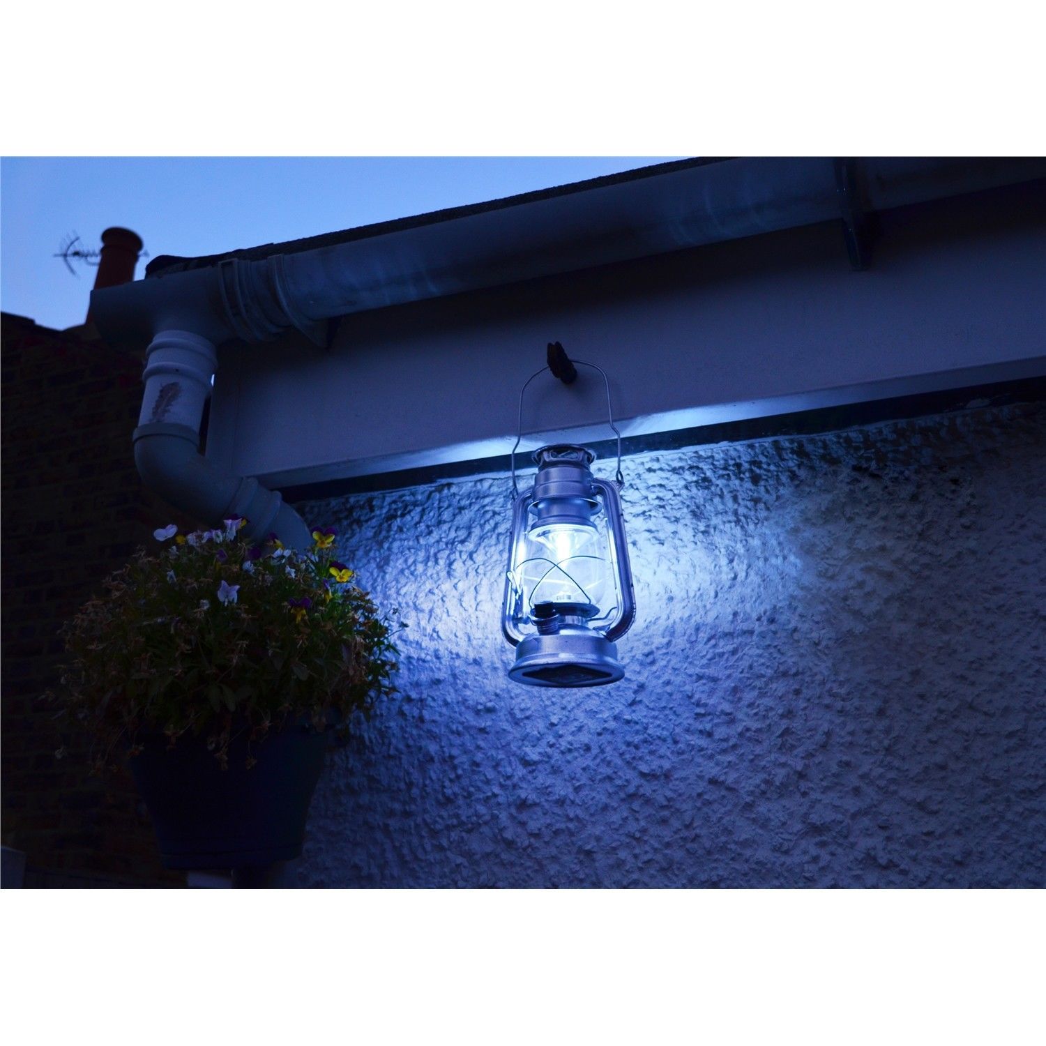 Silver 15 LED HURRICANE LANTERN DIMMER SWITCH CAMPING TENT LIGHT