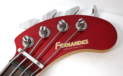 Fernandes Electric Red Bass 4 string Guitar - Electric Sound