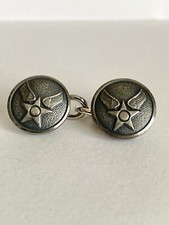 EISEN Civil Air Patrol Chain Two Linked Round Buttons Star Wings Made In USA
