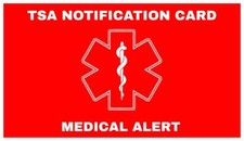 Breast Prosthesis TSA Notification Wallet Air Travel Card V2 - Quantity