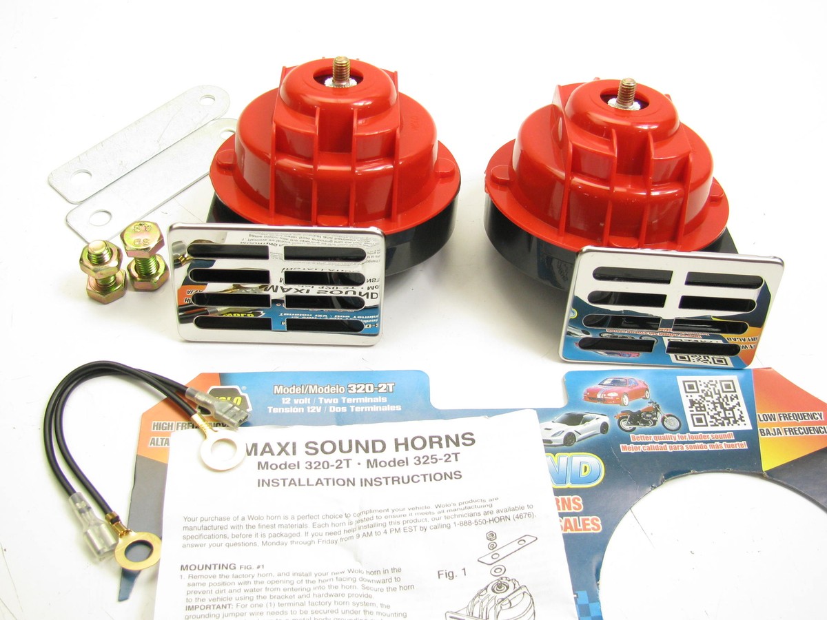 Wolo 320-2T Universal Replacement Horn Set (1 High Tone / 1 Low