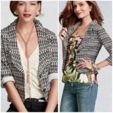 CAbi 2 Button Blazer Geometric Style 298 Du Jour Blazer Sz 4 NWOT